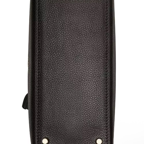 Kate Spade Pebbled Leather Hayes Street Isobel Satchel Black Small Bag - Picture 6 of 15